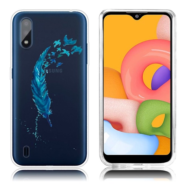 Deco Samsung Galaxy A01 deksel - Fjær Blue