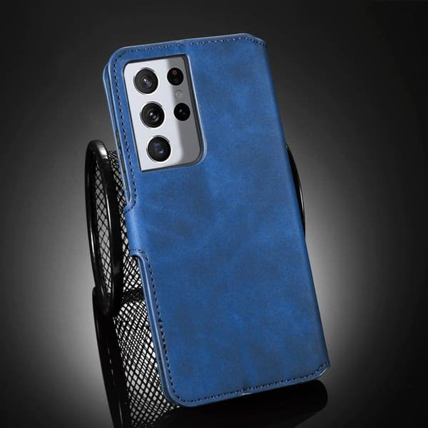 DG.Ming Samsung Galaxy S21 Ultra Retro Etui - Blå Blue