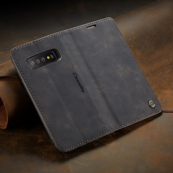CASEME Samsung Galaxy S10 plånboksfodral med magnetstängning - svart Svart