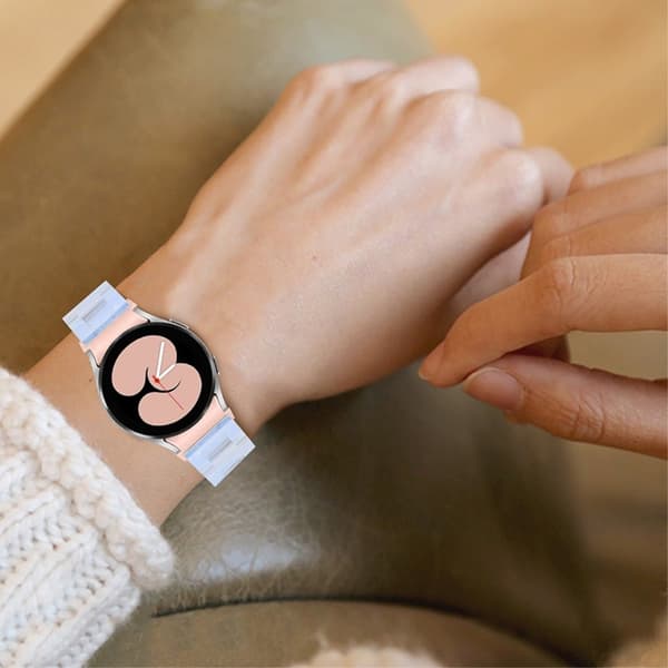 Cool urrem i resin-stil til Samsung Galaxy Watch 4 - Lyseblå Blue