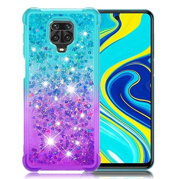 Princess Xiaomi Redmi Note 9S / 9 Pro Deksel - Cyan / Lilla Green