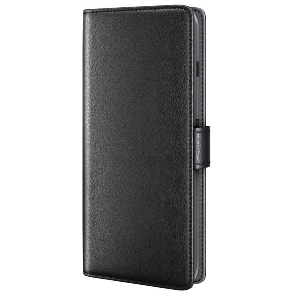 Genuine leather case with credit card slots for Motorola Moto E2 Black