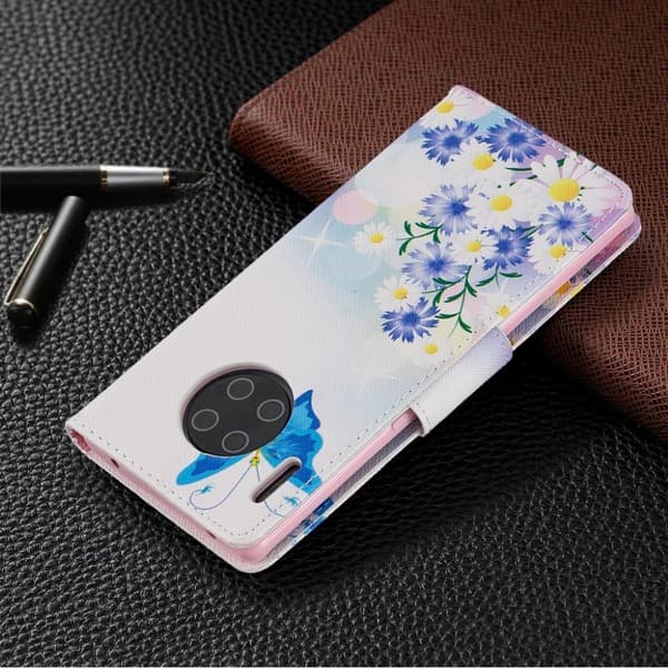 Wonderland Huawei Mate 30 Pro flip kotelot - Siniset Perhoset Blue