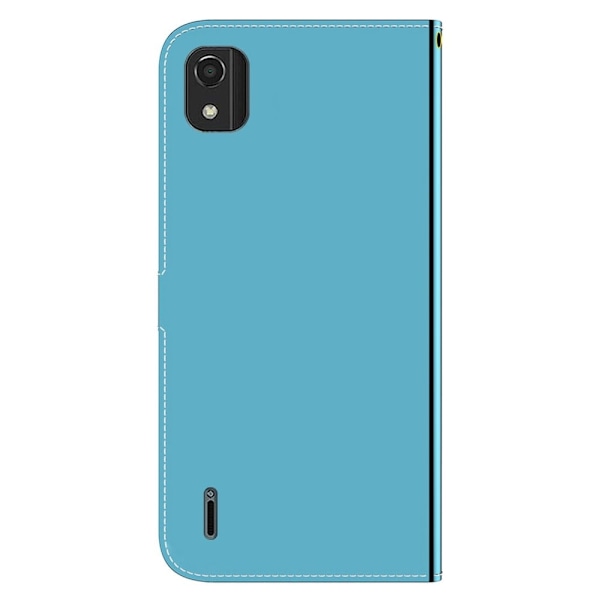 Mirror Nokia C2 2nd Edition Flip Etui - Cyan Green