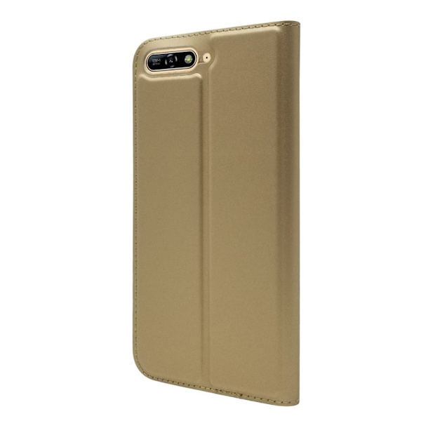 Huawei Y6 2018 auto-absorbed läderfodral - Guld Guld