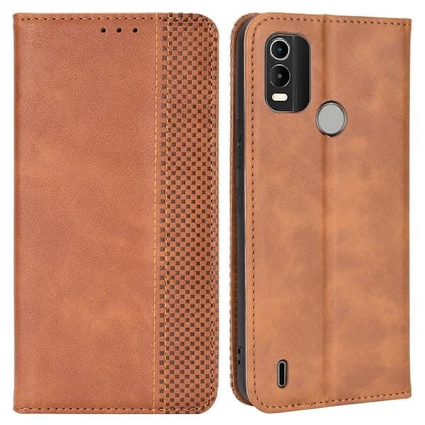 Bofink Vintage Nokia C21 Plus lærveske - Brun Brown