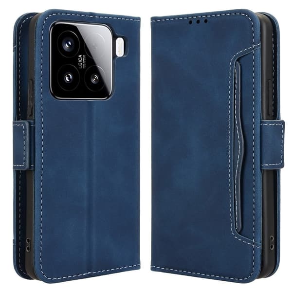 Modernt Xiaomi 15 Pro fodral med plånbok - Blå Blå