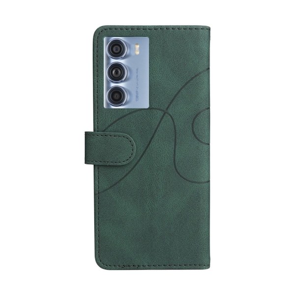Tekstureret Læder Etui med Strop TilMotorola Moto G200 5G / Edge S30 - Grøn Green