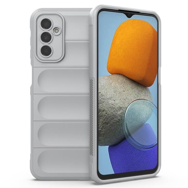 Mjukt greppformat Samsung Galaxy M23 / Samsung Galaxy F23 skal - Silver/Grå Silvergrå
