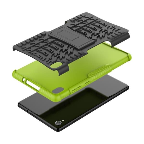 Lenovo Tab M8 TPU-hybridfodral i däckstil - Grön Grön