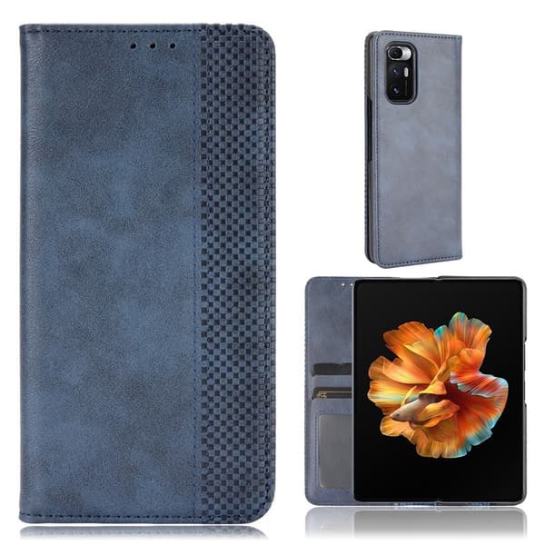 Bofink Vintage Xiaomi Mi Mix Fold Læder Etui - Blå Blue