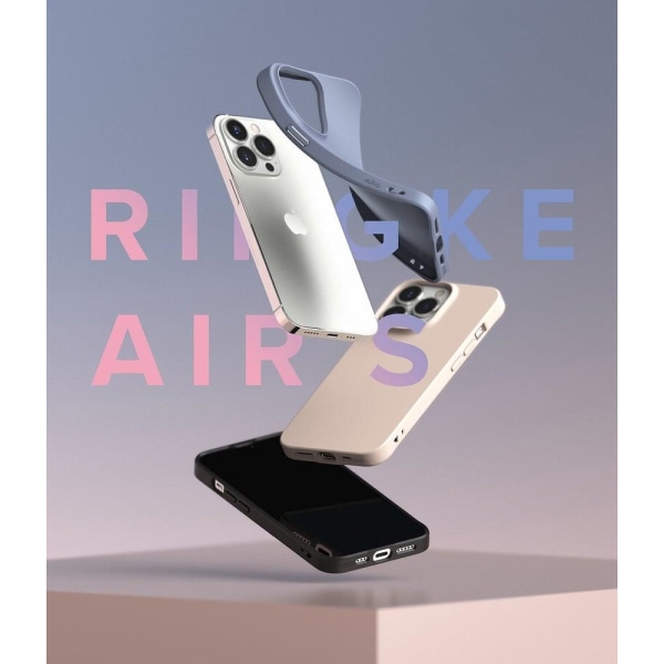 RINGKE AIR S - iPhone 13 Pro - Laventeli Harmaa Silver grey