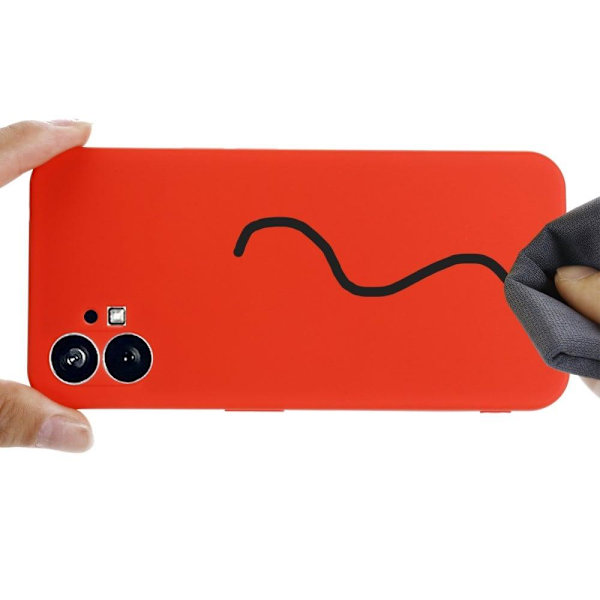 Matta nestesilikoninen kuori Nothing Phone (1) - Punainen Red