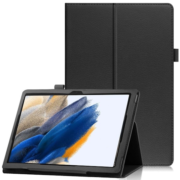Taitettava kotelo, jossa on Lichi-kuosi Samsung Galaxy Tab A8 10.5 (2021) - Musta Black