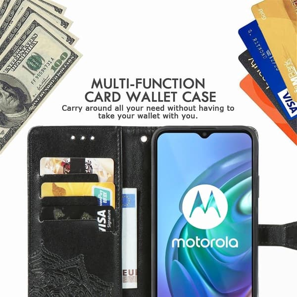 Butterfly Motorola Moto G30 Flip Etui - Sort Black