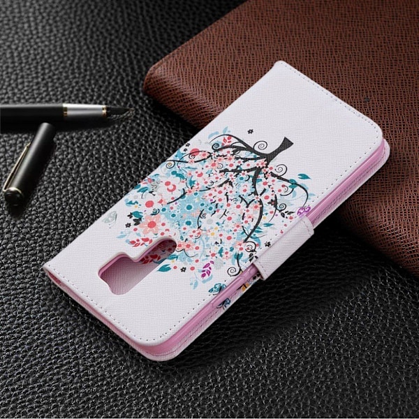 Wonderland Xiaomi Redmi 9 Flip etui - Træ Multicolor