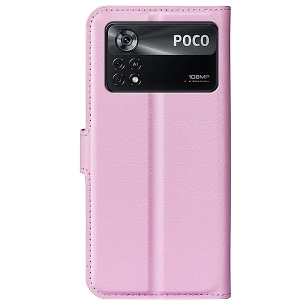 Classic Xiaomi Poco X4 Pro 5G flip kuoret - Pinkki Pink