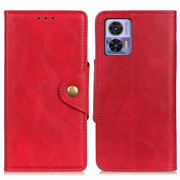 Alpha Motorola Edge 30 Neo Läppäkotelo - Punainen Red