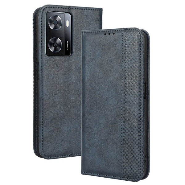 Bofink Vintage Oppo A57 (2022) Læder Etui - Blå Blue
