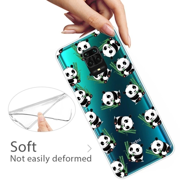 Deco Xiaomi Redmi Note 9 Pro / Note 9S / 9 Pro Max kuoret - Bambu ja Panda White