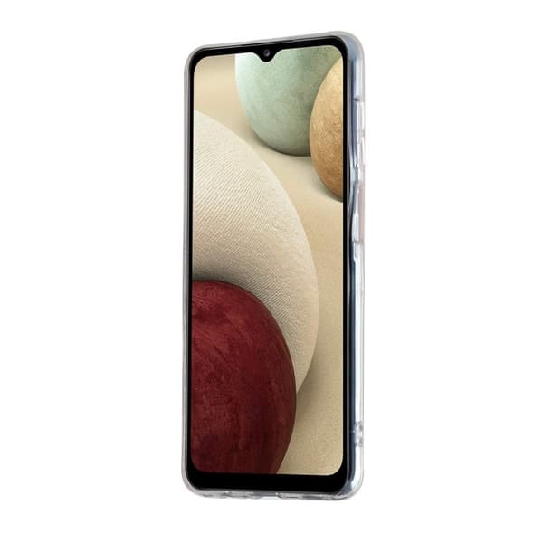Glitter Samsung Galaxy A12 5G skal - Vit Vit