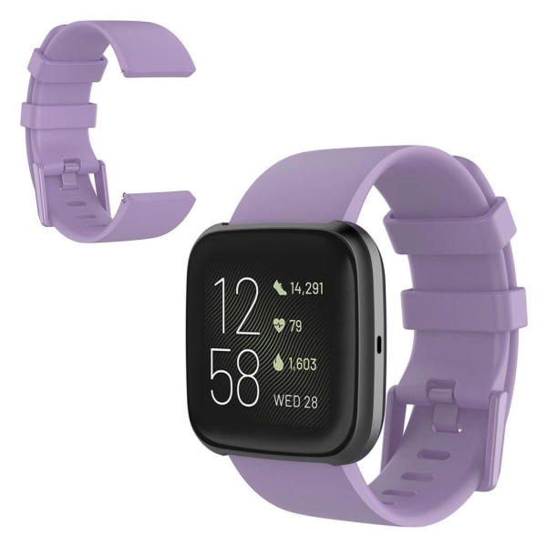 Fitbit Versa 2 / Versa Lite silikone Urrem - Lilla / Størrelse: Purple