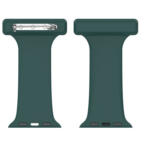 Apple Watch Series 8 (41mm) silikone-urrem til ophængning - Sortliggrøn Green