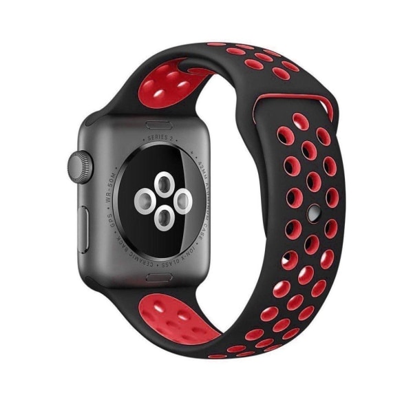 Apple Watch 38mm rem med åndehuller - Rød Red