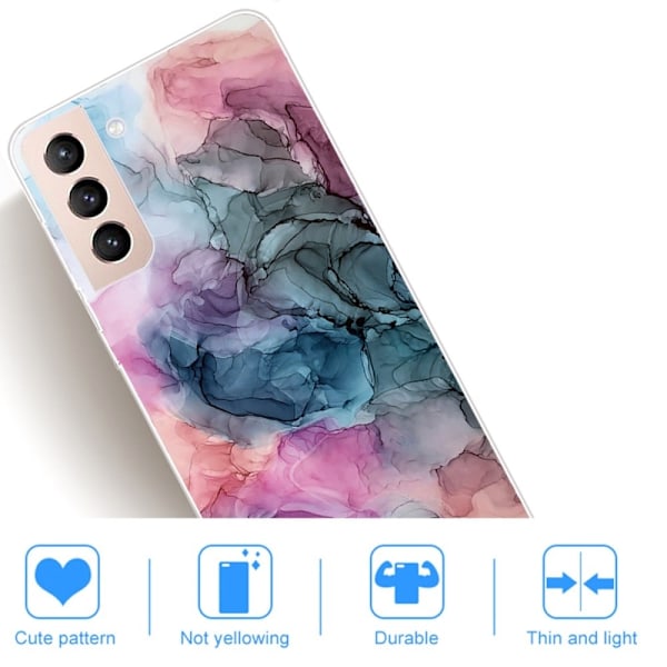 Marble Samsung Galaxy S22 Suojakotelo - Osmose Of Rose And Vihreä Multicolor