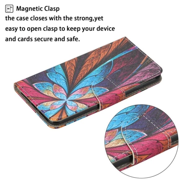 Wonderland Xiaomi Redmi 9A Flip Etui - Farvet Mønster Multicolor