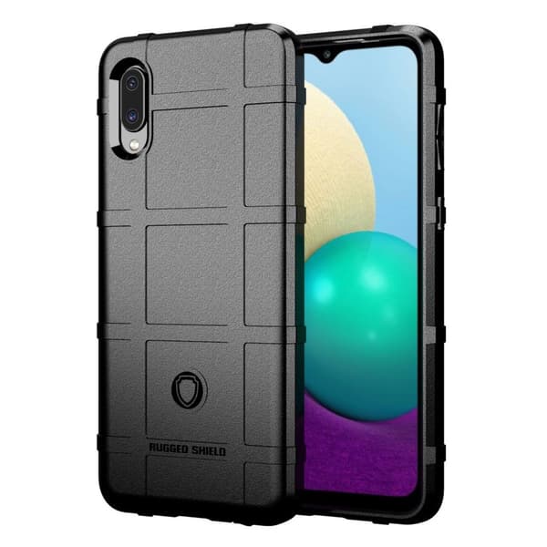 Rugged Shield Samsung Galaxy M02s kotelot - Musta Black