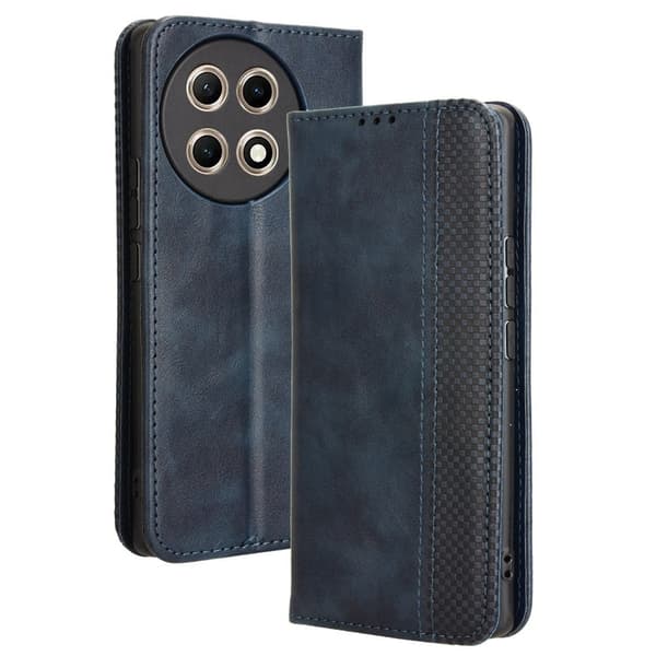 Bofink Vintage läder Tecno Camon 30S fodral - Blå Blå