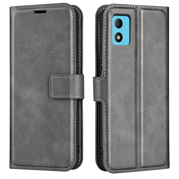Lompakko Nahkakotelo For Tcl 305i - Harmaa Silver grey