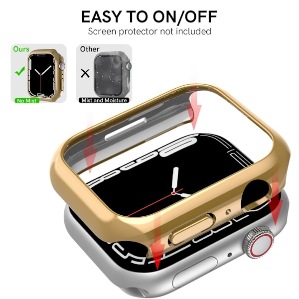 2 kpl AHASTYLE Apple Watch Series 8 (41mm) - Kulta Gold