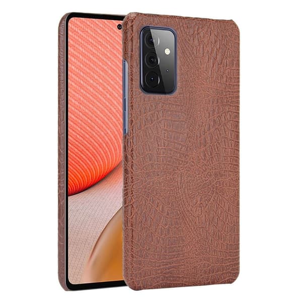Croco Etui Samsung Galaxy A72 5G - Brun Brown