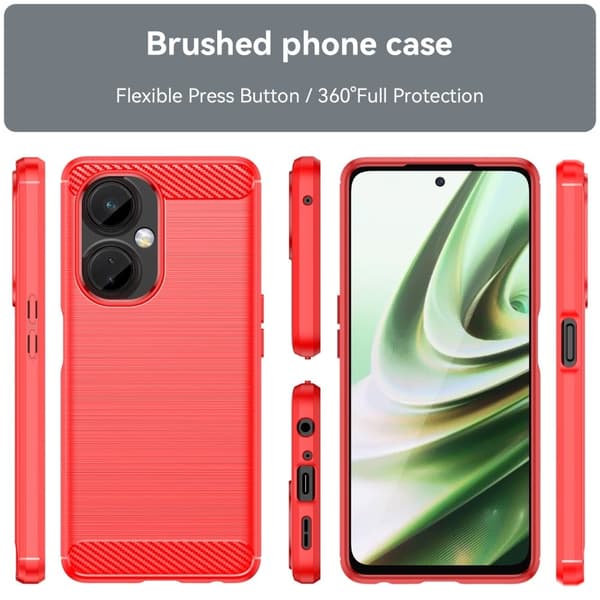 Carbon Flex OnePlus Nord CE 3 skal - Röd Röd