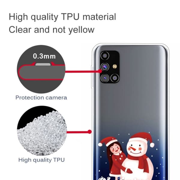 Juletaske til Samsung Galaxy M31s - Pige Og Snemand Red