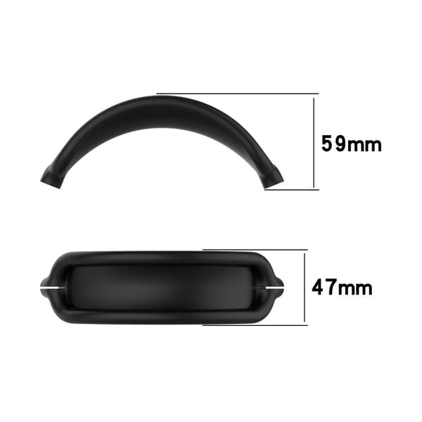 Silikoni Headband Cover Case AirPods Max 2 Soft Headband Suojat Tyyny - Harmaa Silver grey