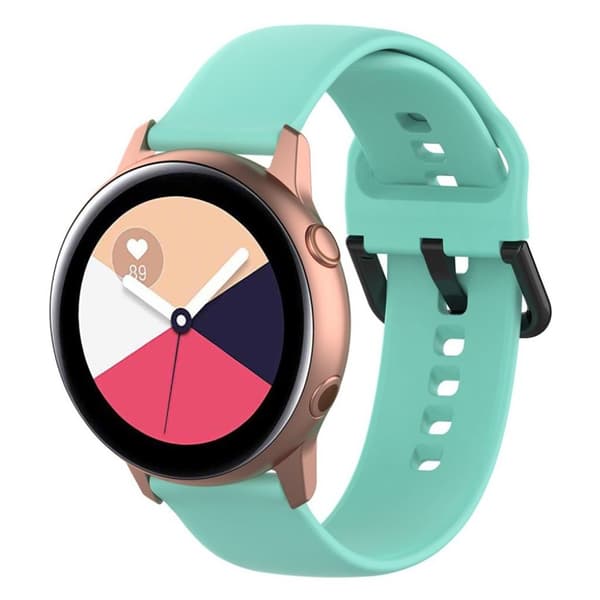 Samsung Galaxy Watch Active silikoninen kellonauha - Syaani Green