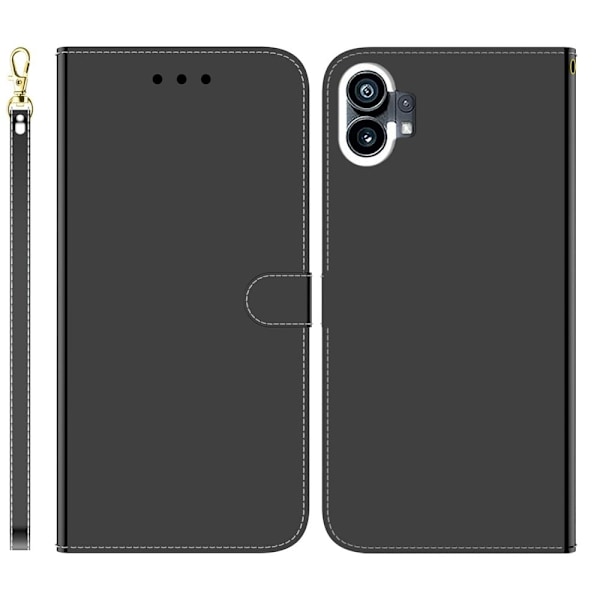 Mirror Nothing Phone (1) Flip Etui - Sort Black