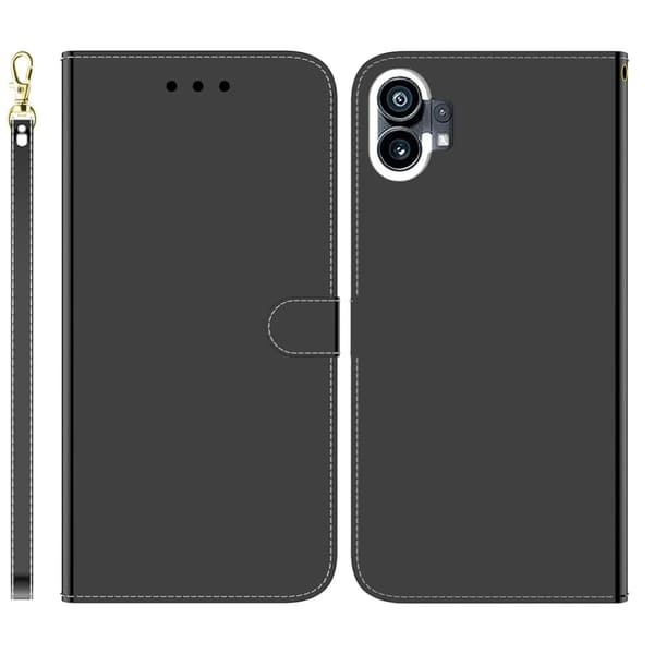 Mirror Nothing Phone (1) Flippetui - Svart Black