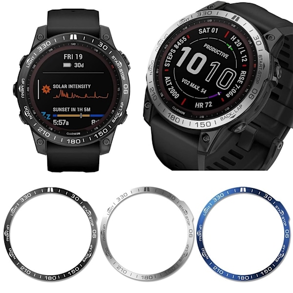Garmin Fenix 7X metallirengas - Sininen Blue