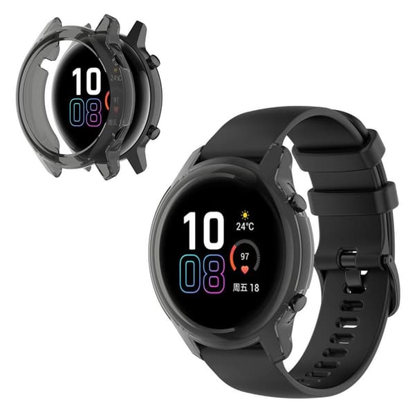 Honor MagicWatch 2 42mm holdbart etui - Gennemsigtig Sort Black