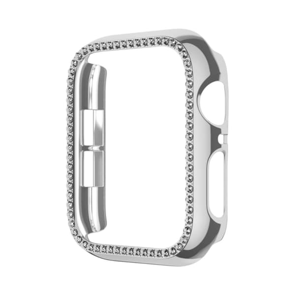 Apple Watch Series 9 / 8 / 7 45mm klockfodral Galvaniserad slagtålig klockram - Silver Silvergrå