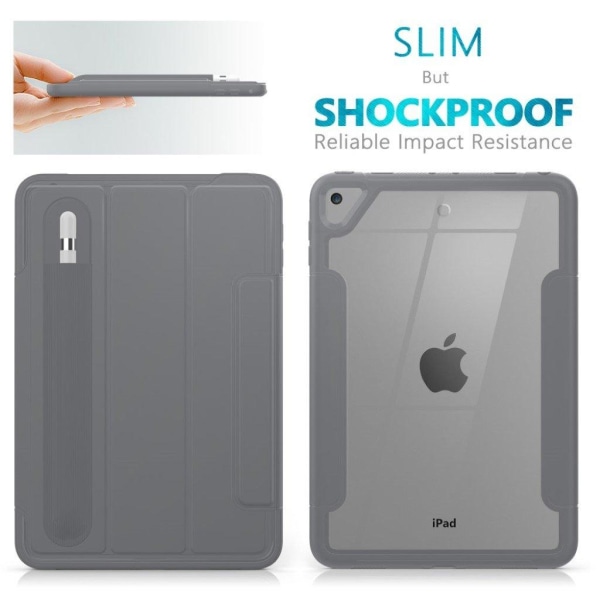 iPad Mini (2019) elegant tri-fold case - Grey Silver grey