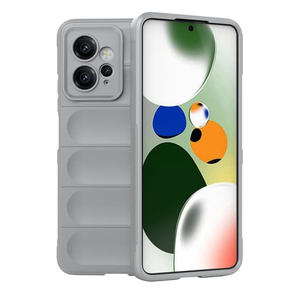 Blødt grebsformet cover til Xiaomi Redmi Note 12 - Sølv/Grå Silver grey