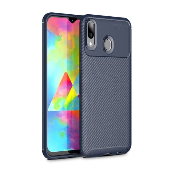 Carbon Shield Samsung Galaxy M20 kuoret - Sininen Blue