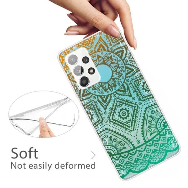 Deco Samsung Galaxy A32 Etui - Grøn Solsikke Design Green