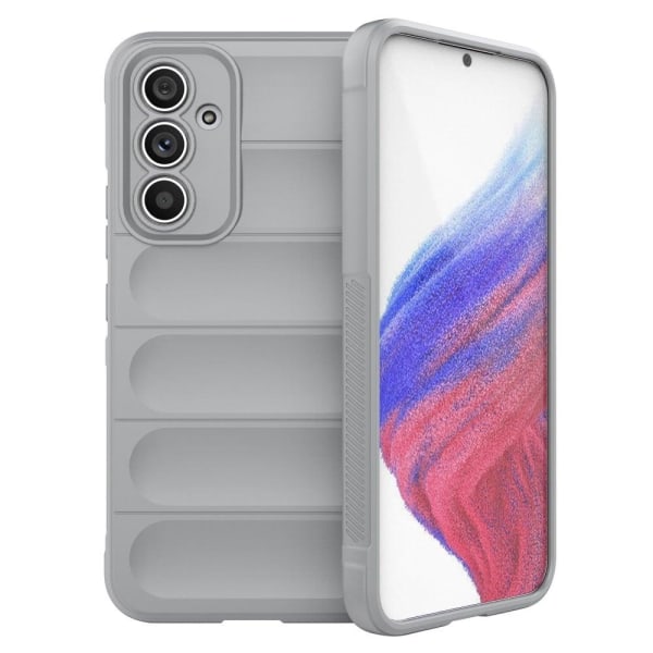 Pehmeä kahva muotoiltu kuori Samsung Galaxy A54 - Vaalean Harmaa Silver grey