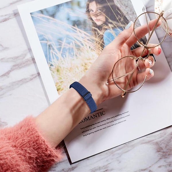 Xiaomi Mi Smart Band 4 / 3 nylon elastiskt klockarmband - Midnattsblå Blå